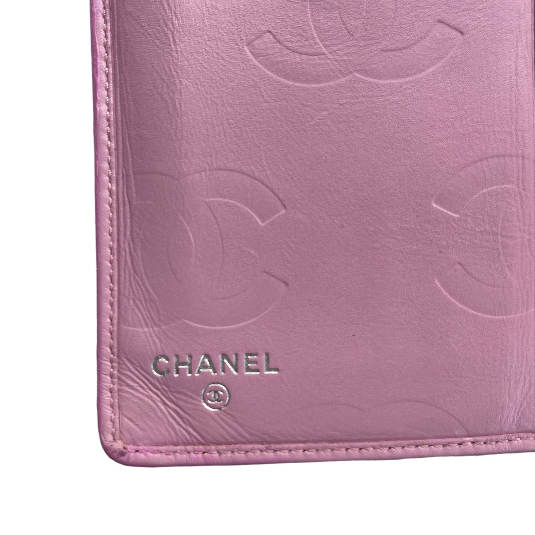 Authentic Chanel Cambon Line Long Wallet Purse Pink Quilted Leather - The Reluxe