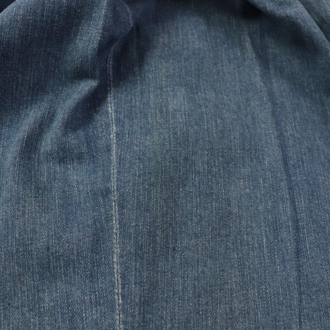 Authentic CHANEL CC 07C Denim Sleeveless Short Dress Blue Vintage Pleated 40 - The Reluxe