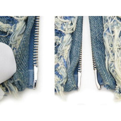 Authentic CHANEL CC 09A Distressed Denim Sleeveless Short Dress Vintage 38 - The Reluxe