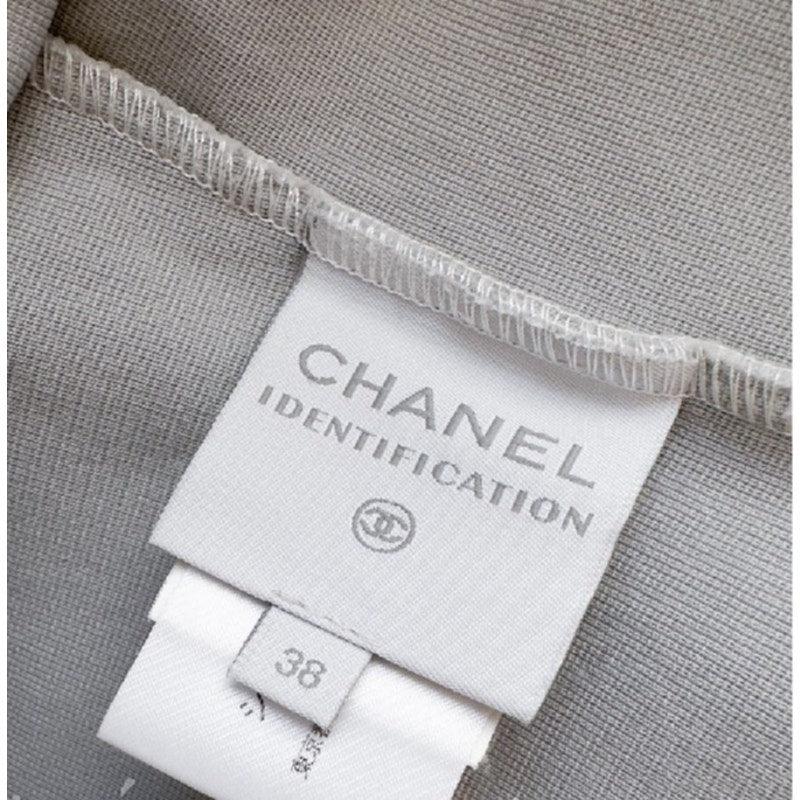 Authentic CHANEL CC 2002 Vintage Sports Line Identification Tank Top White Grey - The Reluxe
