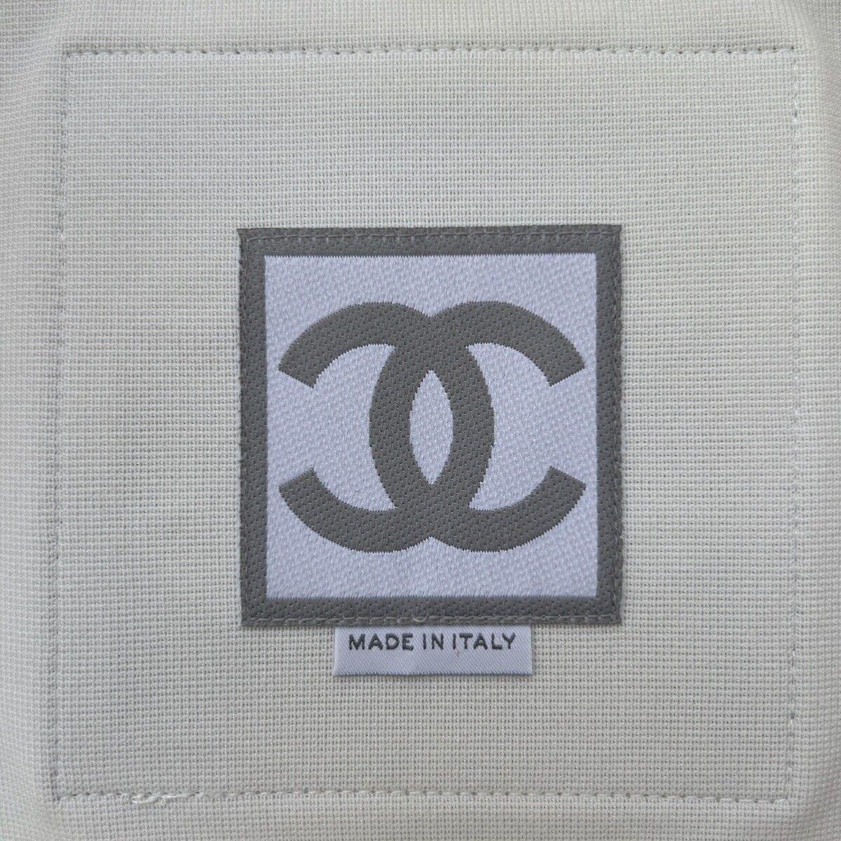 Authentic CHANEL CC 2002 Vintage Sports Line Identification Tank Top White Grey - The Reluxe