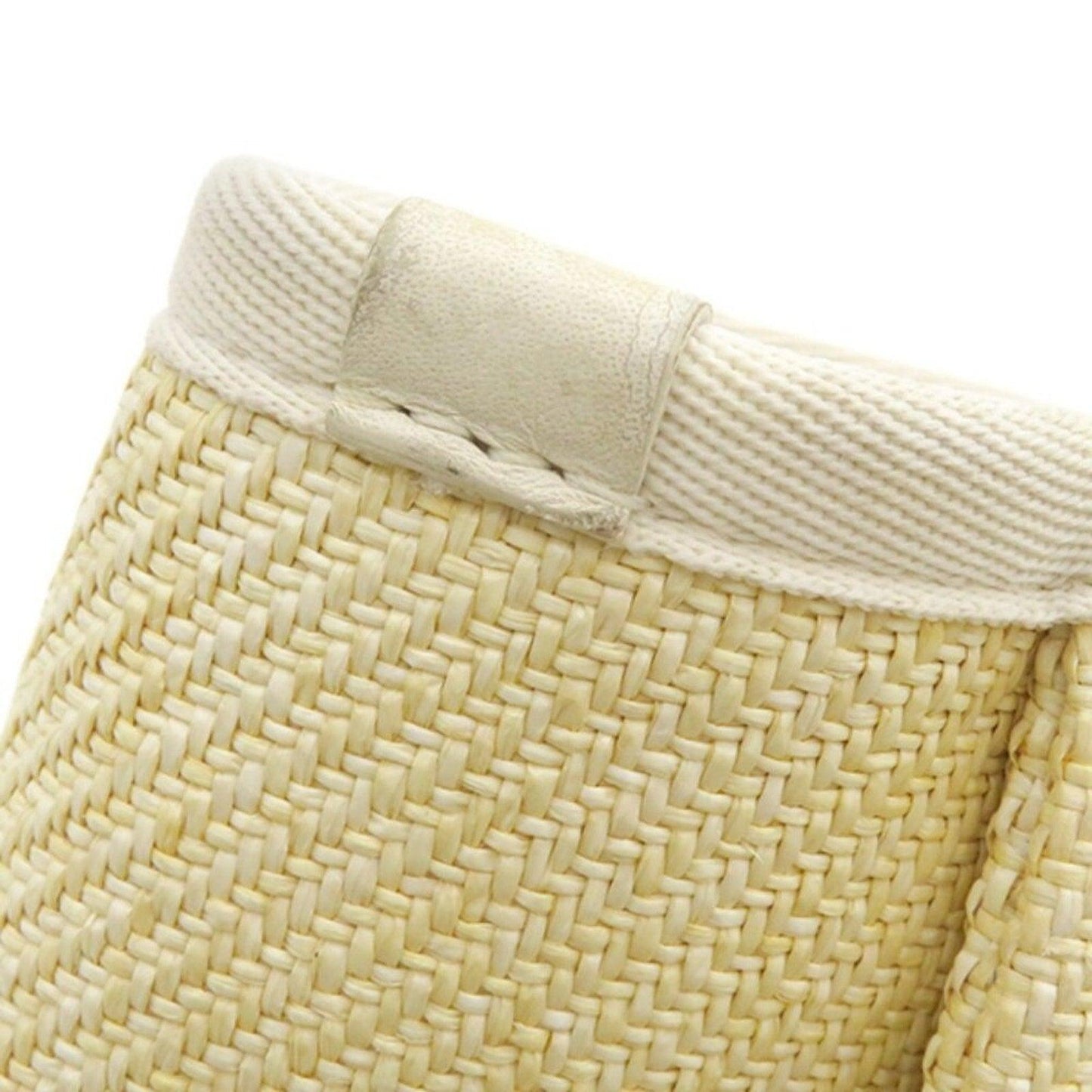 Authentic CHANEL CC Canvas Deauville Tote Yellow White Chain Shoulder Bag - The Reluxe