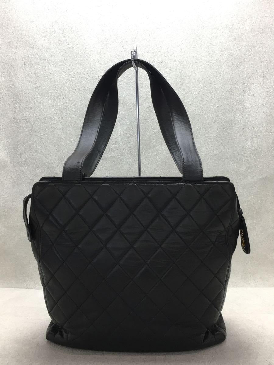 Authentic CHANEL CC Classic Lambskin Quilted CC Shoulder Bag Black Gold Tote - The Reluxe