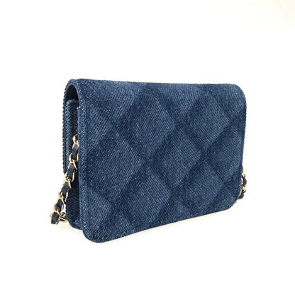 Authentic CHANEL CC Denim Mini Flap Quilted Bag Chain Purse - The Reluxe