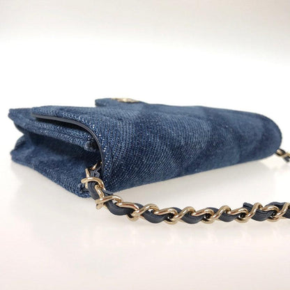 Authentic CHANEL CC Denim Mini Flap Quilted Bag Chain Purse - The Reluxe