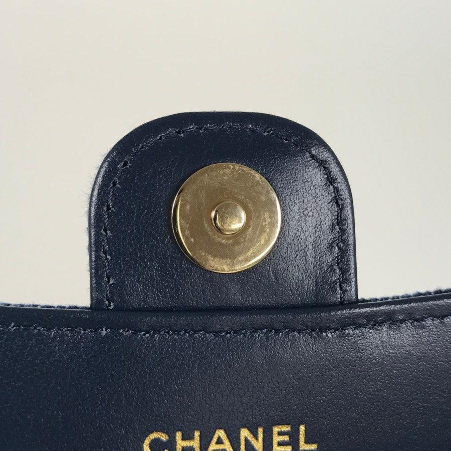 Authentic CHANEL CC Denim Mini Flap Quilted Bag Chain Purse - The Reluxe