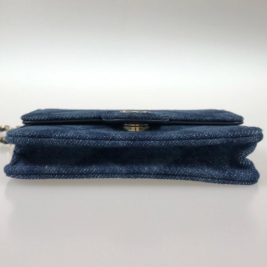 Authentic CHANEL CC Denim Mini Flap Quilted Bag Chain Purse - The Reluxe