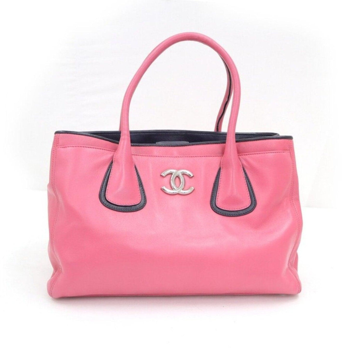 Authentic CHANEL CC Lambskin Executive Cerf Shopper Large Tote Pink - The Reluxe