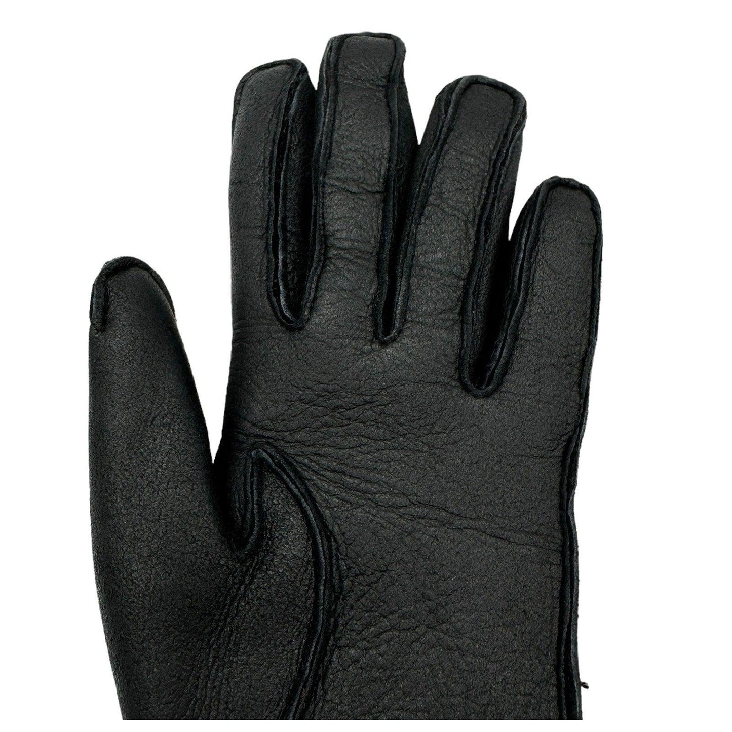 Authentic CHANEL CC Logo Leather Black Quilted Gloves - The Reluxe