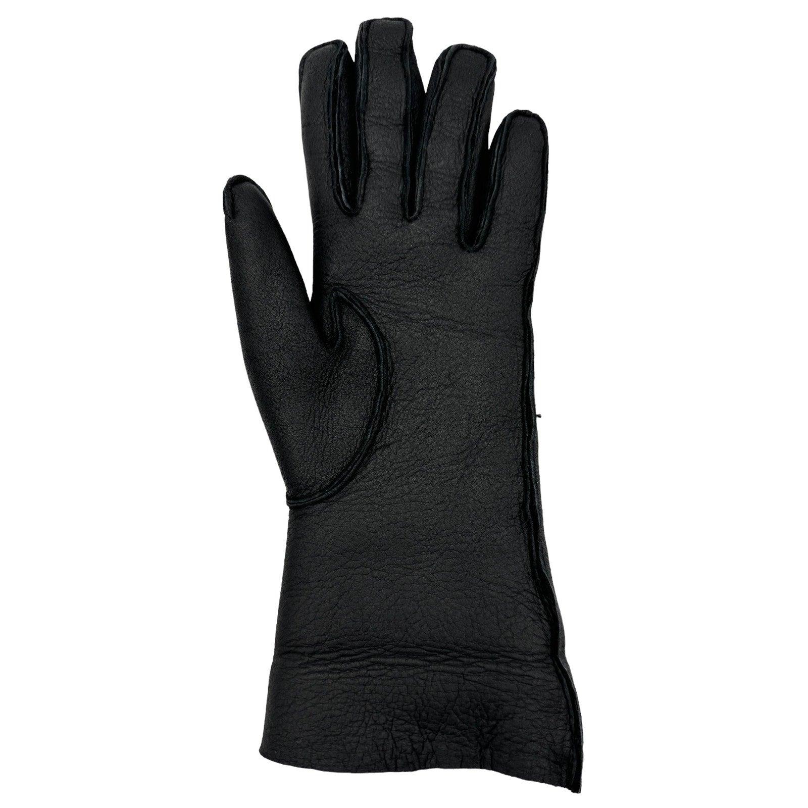 Authentic CHANEL CC Logo Leather Black Quilted Gloves - The Reluxe