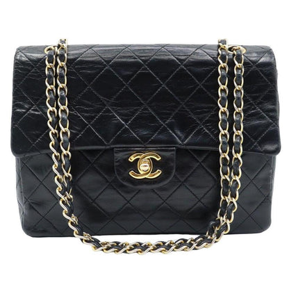 Authentic CHANEL Double Flap 25 Quilted CC Logo Lambskin Chain Shoulder Bag CARD - The Reluxe