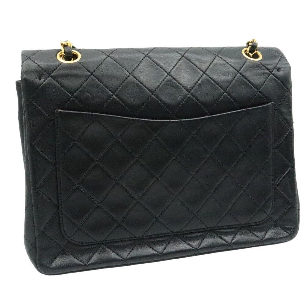 Authentic CHANEL Double Flap 25 Quilted CC Logo Lambskin Chain Shoulder Bag CARD - The Reluxe