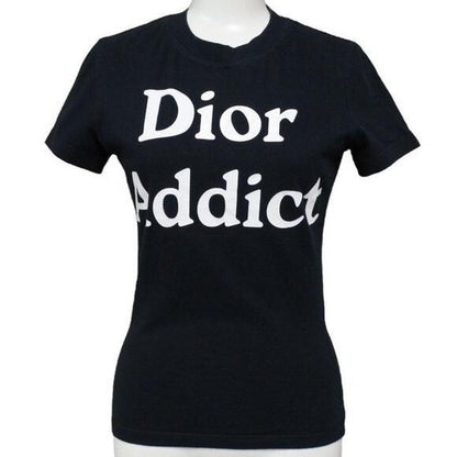 Authentic Christian Dior Dior Addict Galliano Short Sleeve Top Shirt Black - The Reluxe