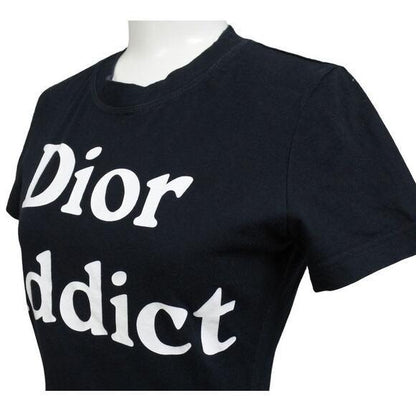 Authentic Christian Dior Dior Addict Galliano Short Sleeve Top Shirt Black - The Reluxe