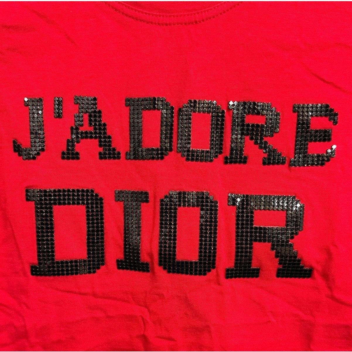 Authentic Christian Dior J'Adore Dior 1947 Studs Galliano Tank Top Shirt Red - The Reluxe