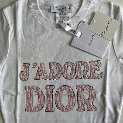 Authentic Christian Dior J'ADORE Logo Vintage Trotter Monogram Tank Top SS04 - The Reluxe