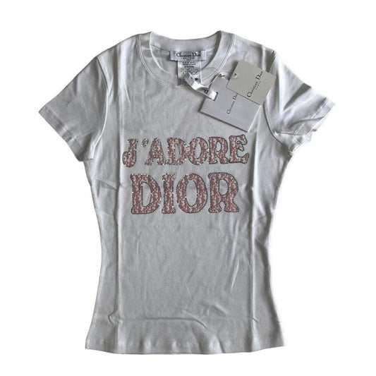Authentic Christian Dior J'ADORE Logo Vintage Trotter Monogram Tank Top SS04 - The Reluxe