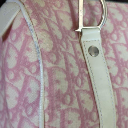 Authentic Dior Mini Trotter Oblique Monogram Logo Boston Bag Duffle Travel Pink - The Reluxe