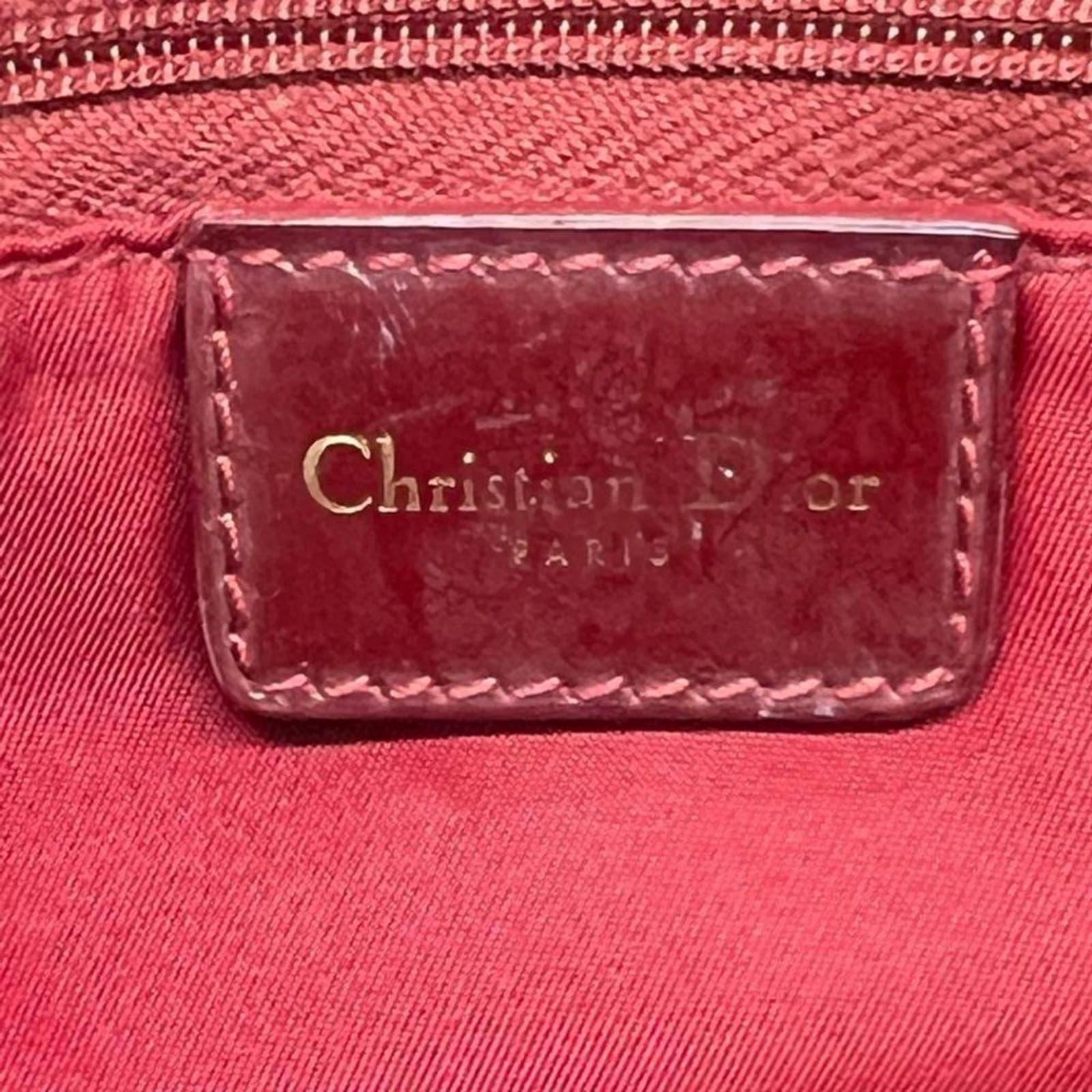 Authentic Dior Monogram Trotter Oblique Logo Boston Bag Duffle Travel Burgundy - The Reluxe