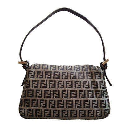 Authentic FENDI Mamma Zucca Mini Bucket Baguette Tan Tobacco Flap Bag Purse Shoulder - The Reluxe