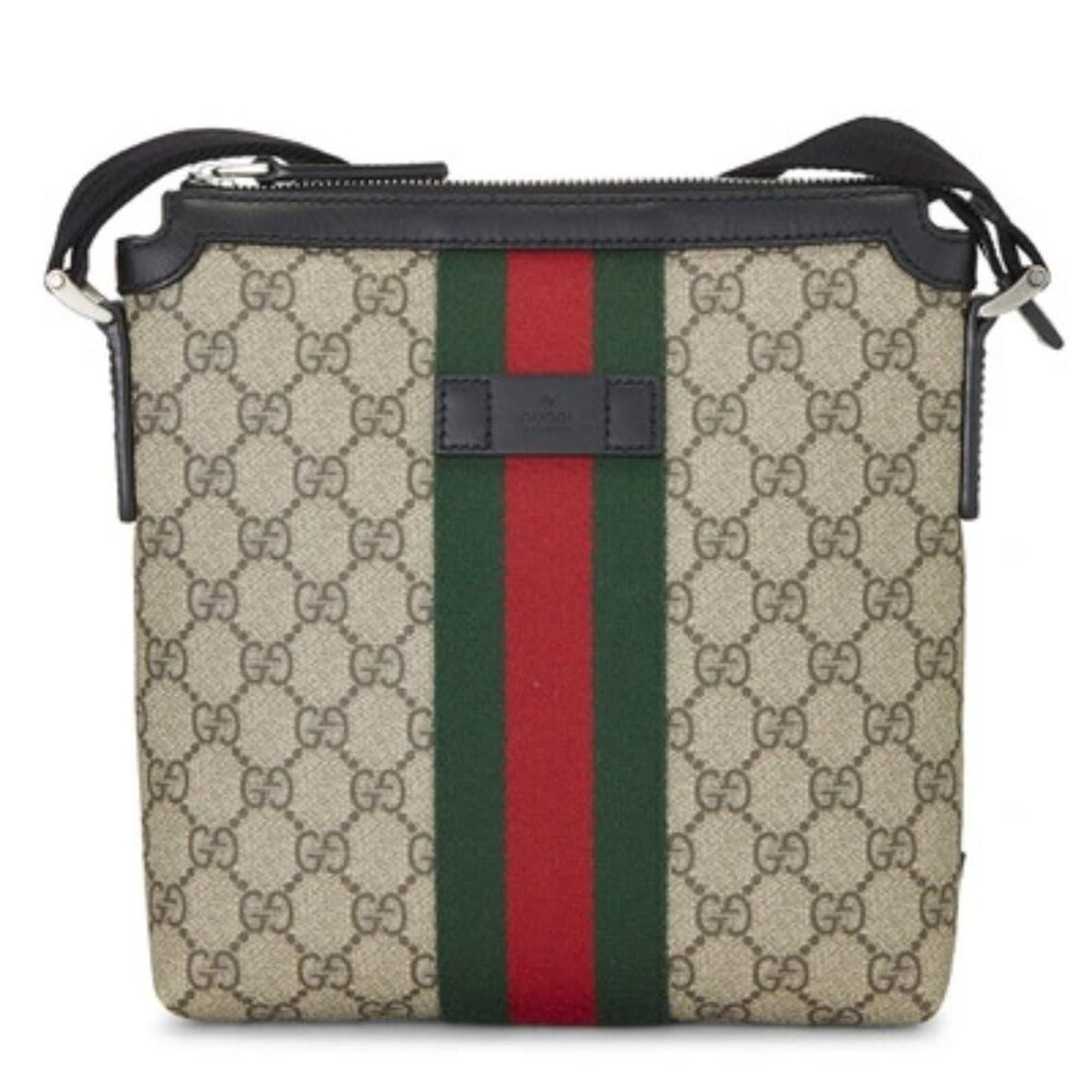 Authentic Gucci GG Canvas Messenger Bag Crossbody Shoulder Bag Hand Bag Tote - The Reluxe