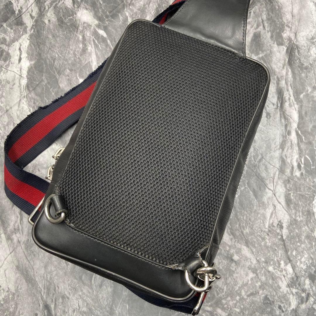 Authentic Gucci GG GG Supreme Sling Backpack Belt Bag Waist Bag Black Men's - The Reluxe