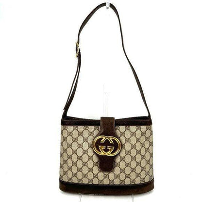 Authentic Gucci GG Sherry Interlocking Crossbody Shoulder Bucket Bag Messenger - The Reluxe