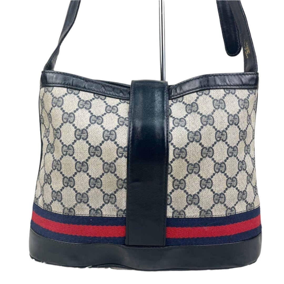 Authentic Gucci GG Sherry Navy Canvas Ophidia Crossbody Shoulder Bag Messenger - The Reluxe