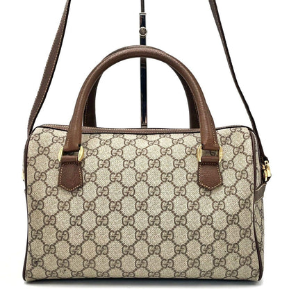 Authentic Gucci GG Sherry Supreme Ophidia 2Way Crossbody Web Canvas Boston Bag - The Reluxe