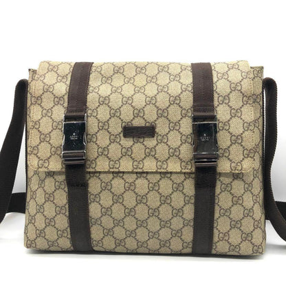 Authentic Gucci GG Supreme Web Canvas Sherry Messenger Bag Monogram Flap Tote - The Reluxe