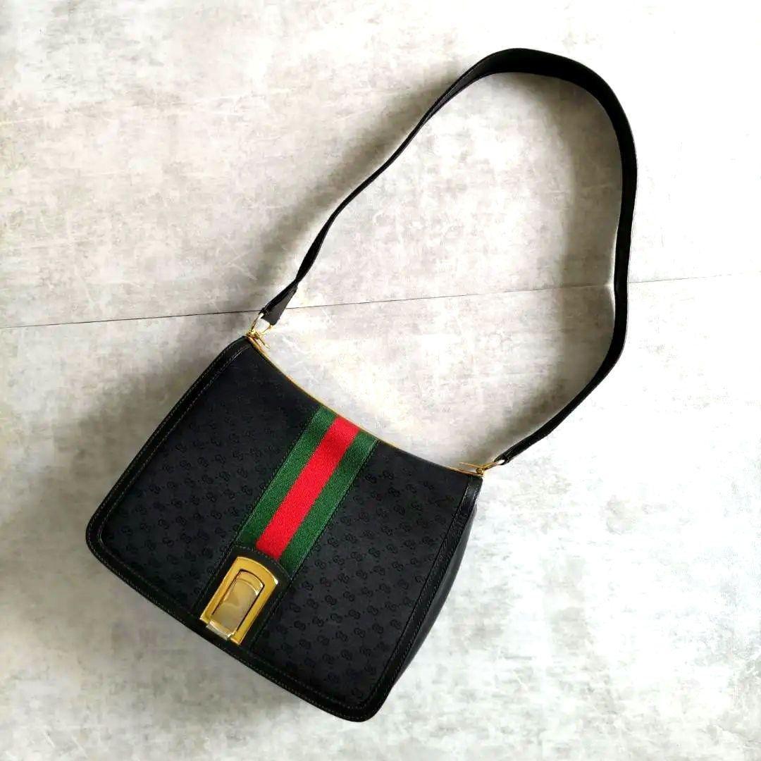 Authentic Gucci GG Vintage Ophidia Buckle Flap Purse Shoulder Bag Sherry Leather - The Reluxe