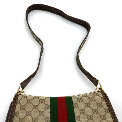 Authentic Gucci GG Vintage Ophidia Buckle Flap Purse Shoulder Bag Sherry Leather - The Reluxe