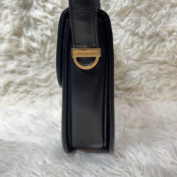 Authentic Gucci GG Vintage Ophidia Sherry Crossbody Bag Leather Black Purse Tote - The Reluxe