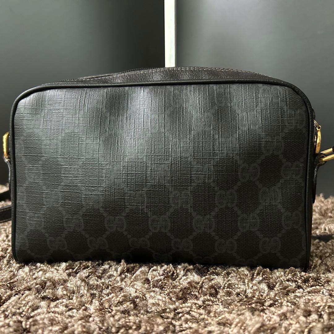 Authentic Gucci GG Vintage Ophidia Sherry Crossbody Bag Leather Black Purse Tote - The Reluxe