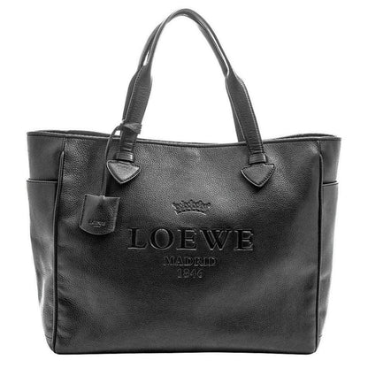 Authentic LOEWE Heritage LARGE Tote Bag Schwarz Executive Calfskin Leather - The Reluxe