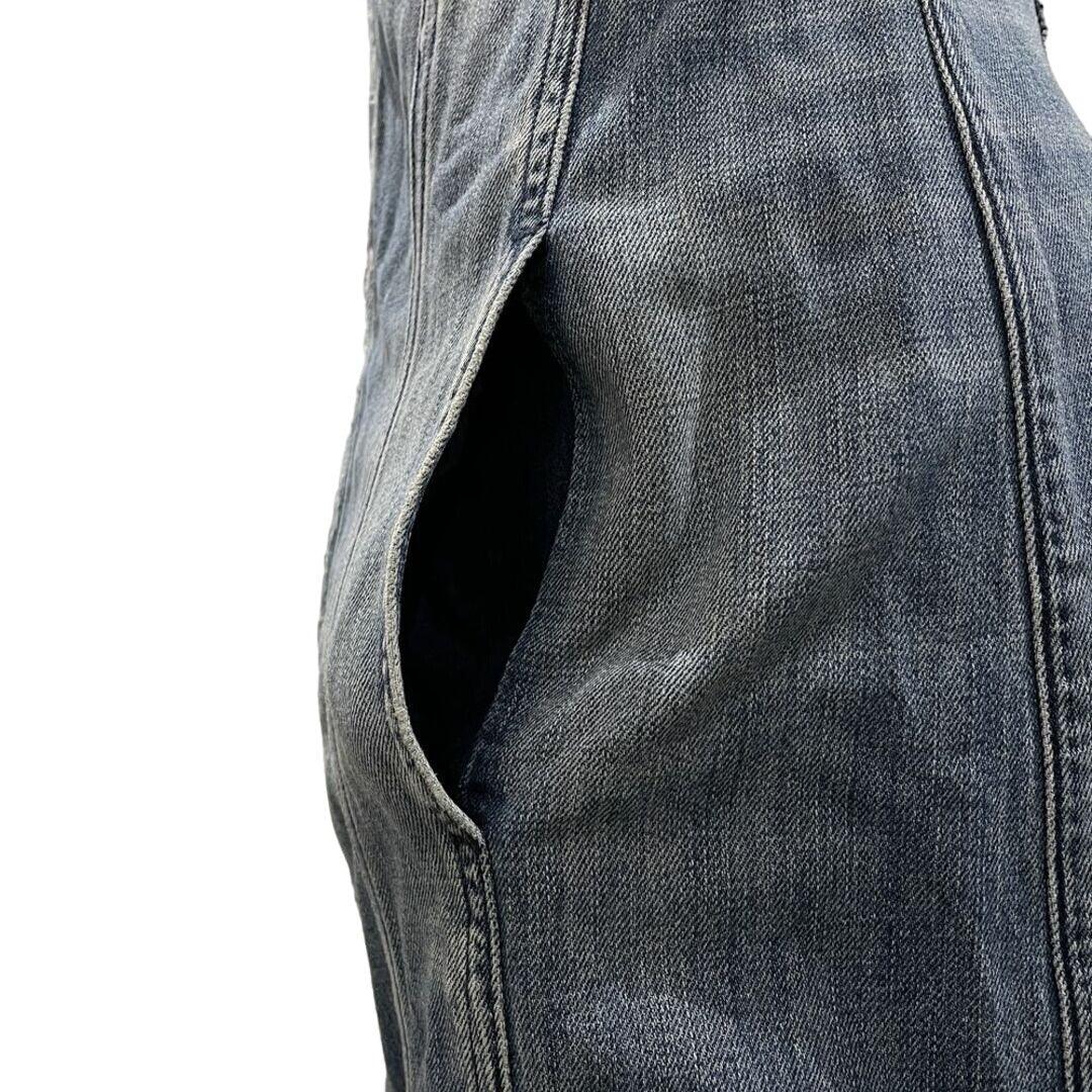 Authentic LOUIS VUITTON Denim Monogram Short Midi Dress Sleeveless Vintage Blue - The Reluxe