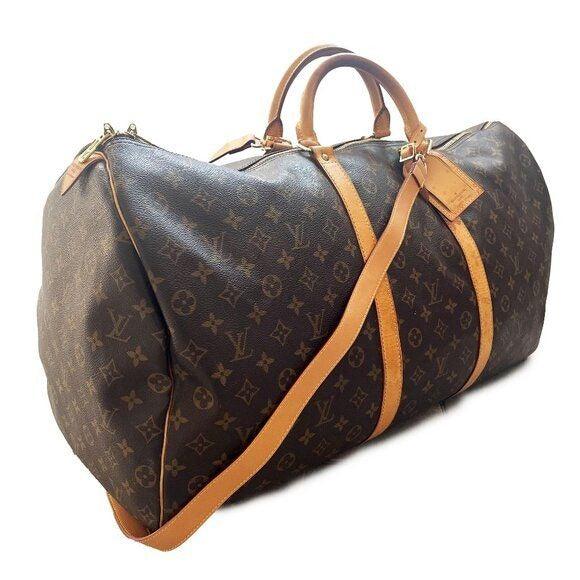 Authentic Louis Vuitton Keepall 60 Bandoulière Monogram Boston Travel Bag Duffle - The Reluxe