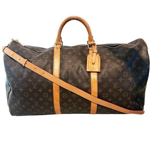 Authentic Louis Vuitton Keepall 60 Bandoulière Monogram Boston Travel Bag Duffle - The Reluxe