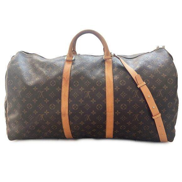 Authentic Louis Vuitton Keepall 60 Bandoulière Monogram Boston Travel Bag Duffle - The Reluxe