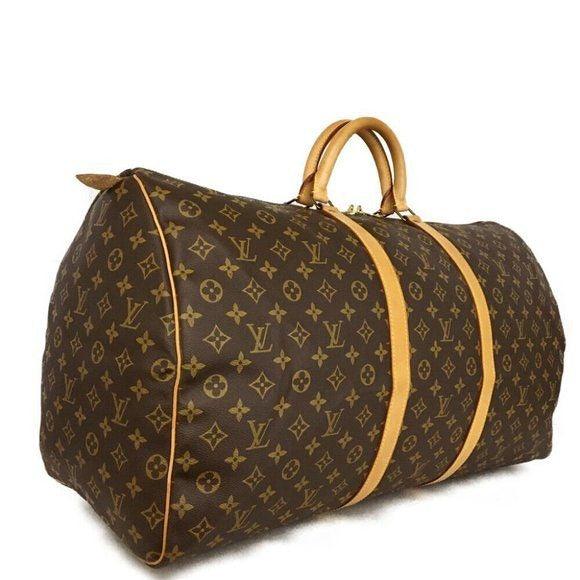 Authentic Louis Vuitton Keepall 60 Bandoulière Monogram Boston Travel Bag Duffle - The Reluxe