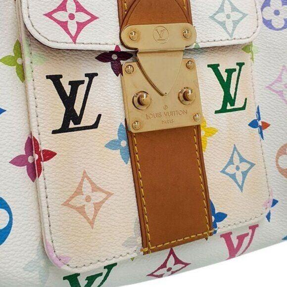 Authentic Louis Vuitton Multicolor Speedy 30 Monogram Sac Hand Bag White Gold - The Reluxe