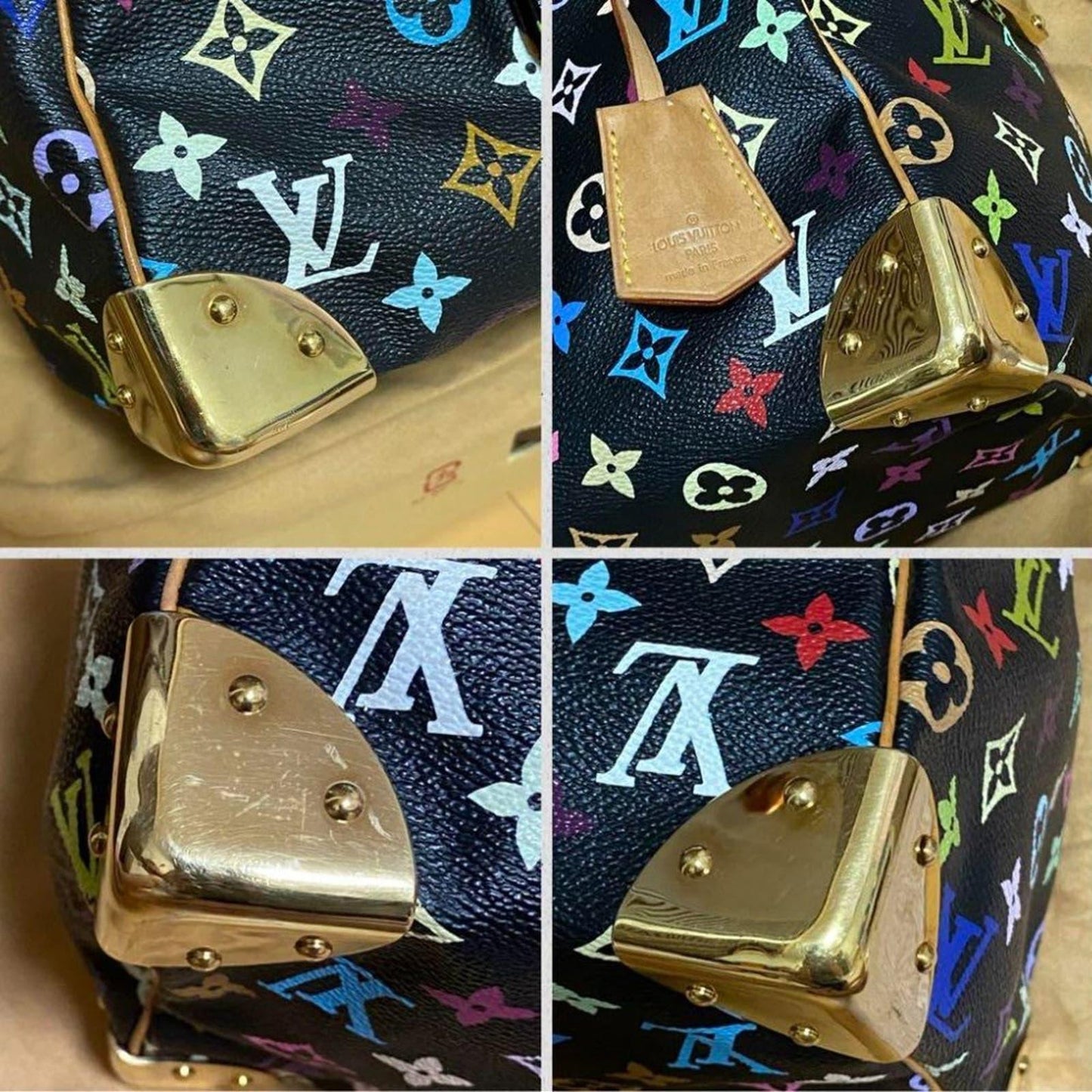 Authentic Louis Vuitton Speedy 30 Monogram Multicolor Sac Bag Black - The Reluxe