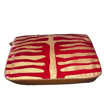 Authentic Pre - owned FENDI Mamma Baguette Zebra Velvet Pink Orange Shoulder Bag Flap Purse - The Reluxe