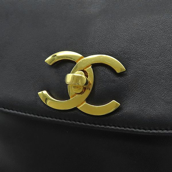 Chanel Backpack Daypack Matelasse Chain Backpack Sac Lambskin Black Gold