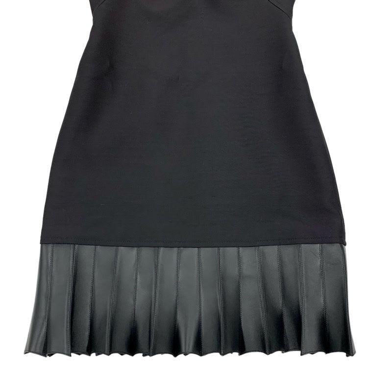 Louis Vuitton Fin Flounce Mikado Dress Sleeveless Nylon Black