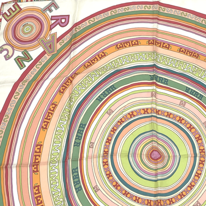 Hermes Scarf Carre 90 France Paris 24 Fbg Silk Multicolor