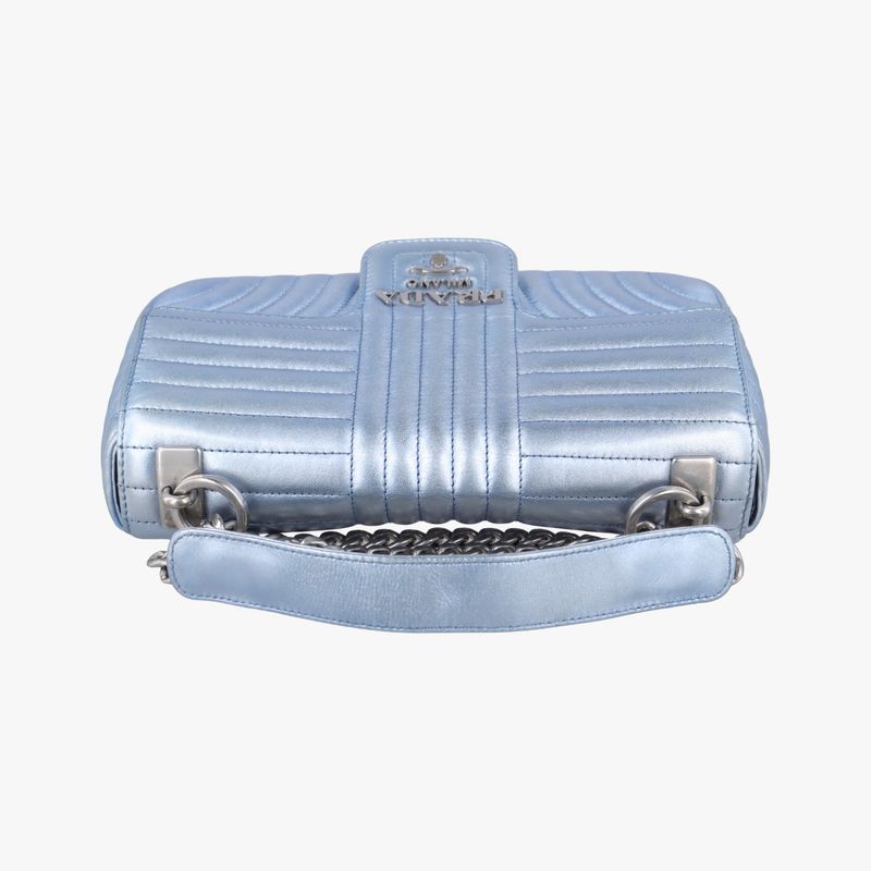 Prada Diagram Blue Leather 1bd1087/6