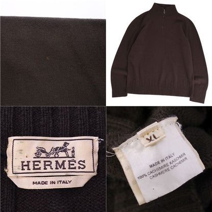 Hermes Knit Sweater Half Zip Pullover Cashmere