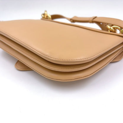 Bottega Veneta Mount Envelope 2WAY Chain Shoulder Leather Beige Handbag Gold