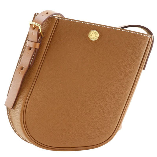 Hermes Perspective Cavaliere 21 Togo Gold Brown U Unisex Shoulder Bag